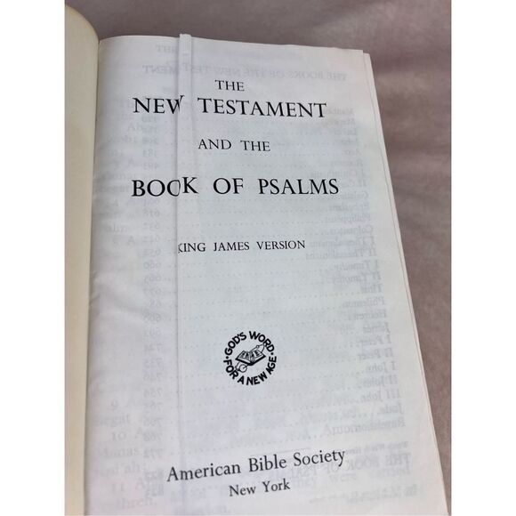 Vintage LARGE PRINT New Testament And Psalms 1964 HC KJV American Bible Society - Picture 4 of 7